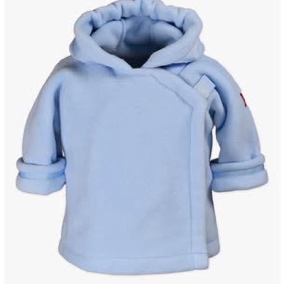 Polartec/Widgeon Light Blue Fleece Hoodie Jacket - Picture 2 of 3